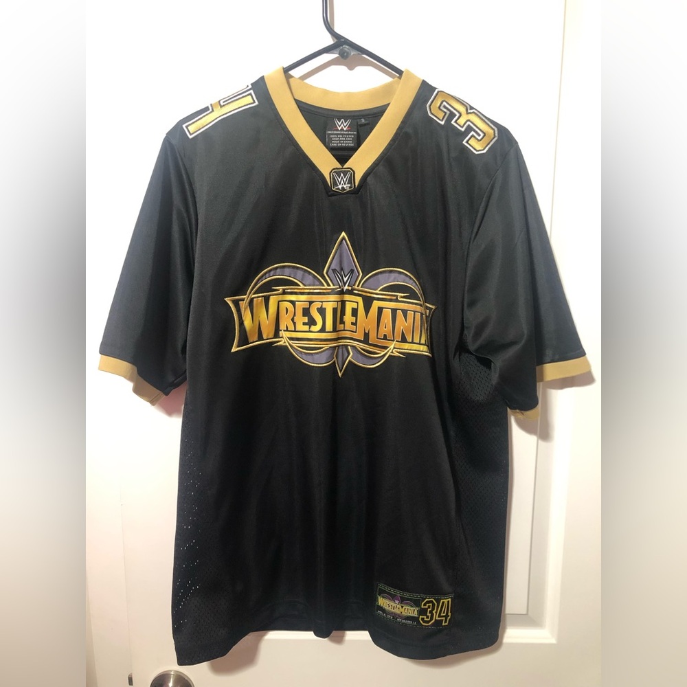 WWE Wrestlemania 34 Football Jersey Size S